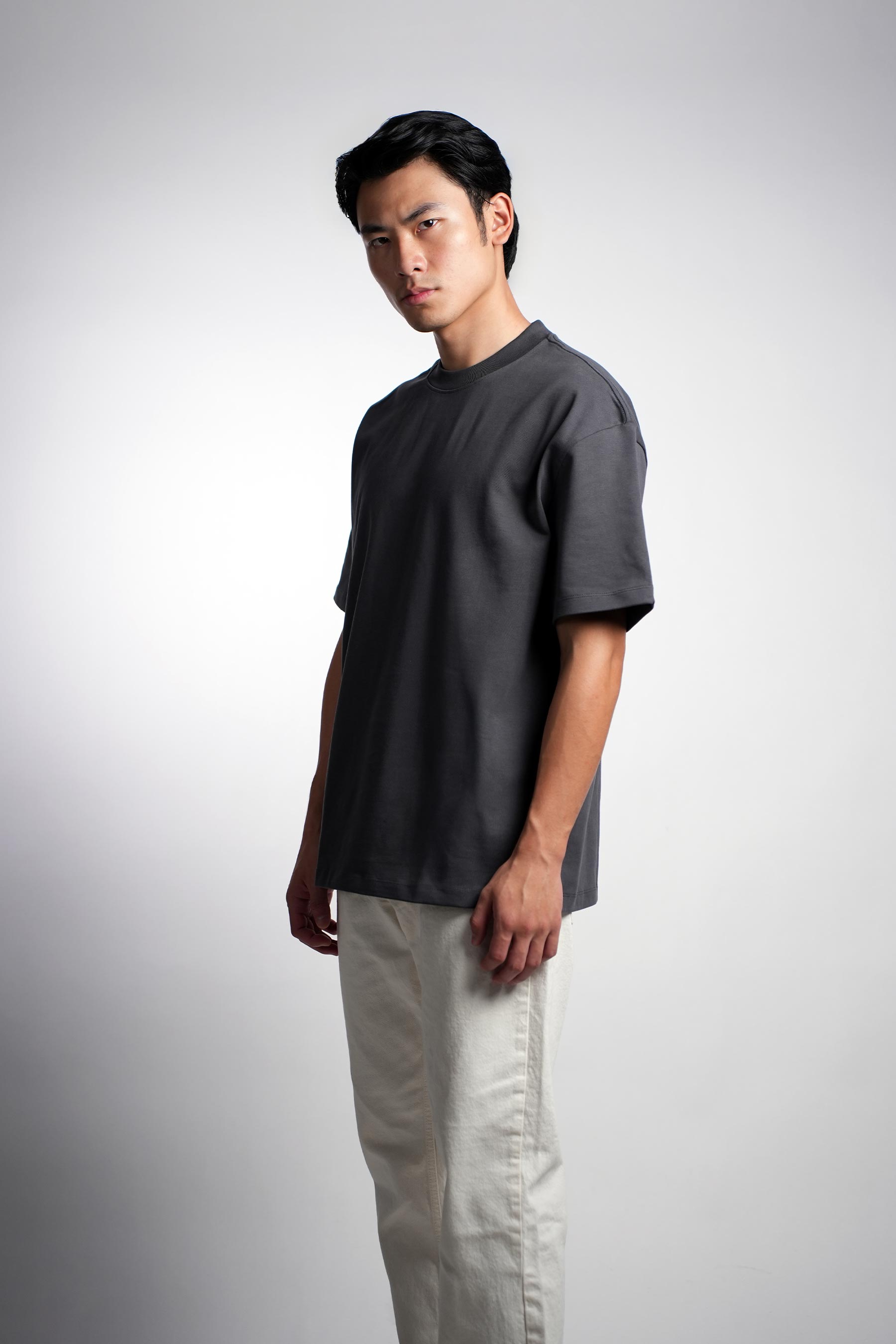 GRAY PLAIN T-SHIRT